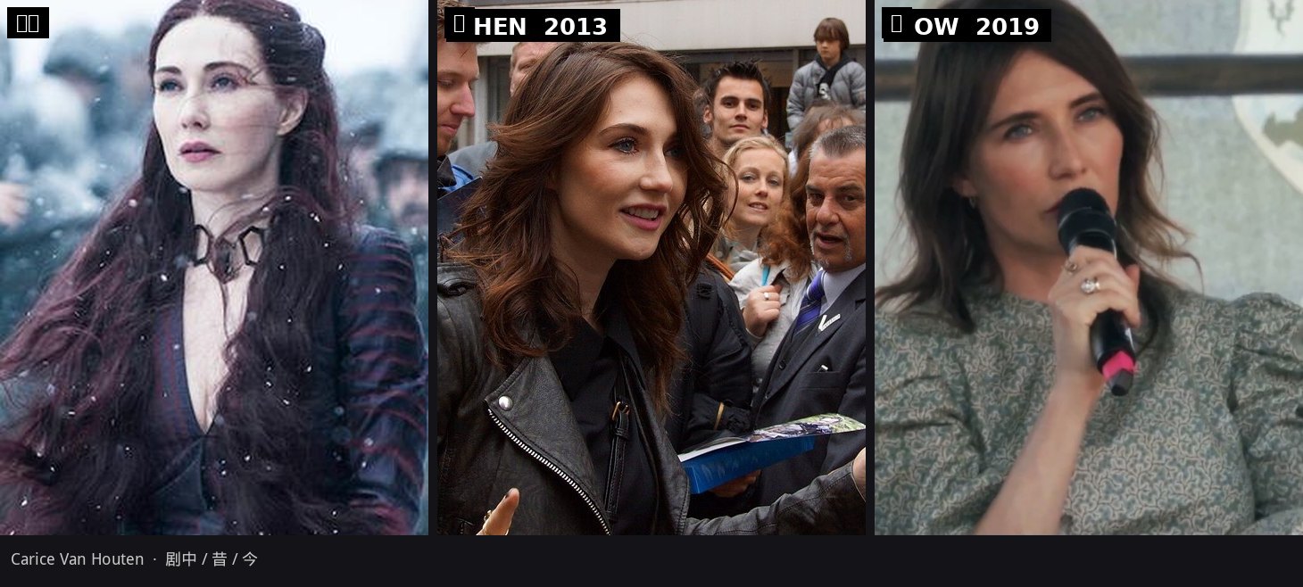 红袍女 / Carice van Houten：剧中、昔、今
