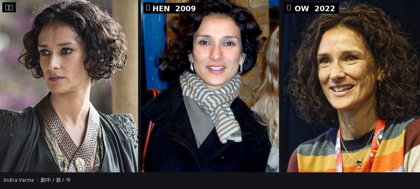 艾拉莉亚 / Indira Varma：剧中、昔、今