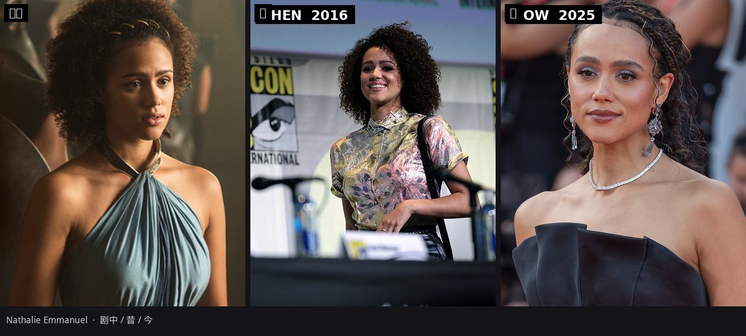 弥桑黛 / Nathalie Emmanuel：剧中、昔、今